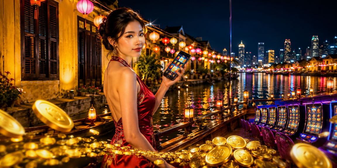 Không khí lễ hội đêm tại Hội An với người dùng theo dõi thể thao trực tuyến